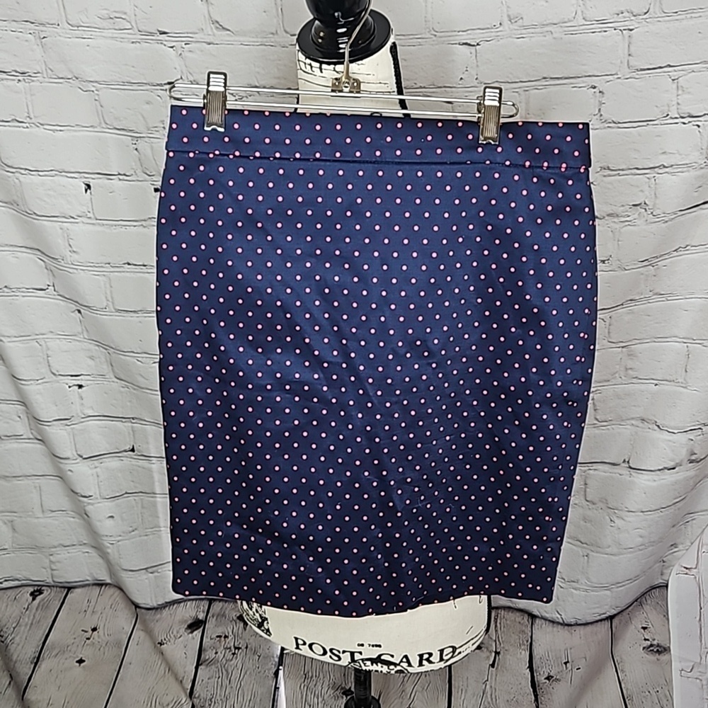 J. Crew Factory Pencil Skirt Navy/Red 2P NWT
